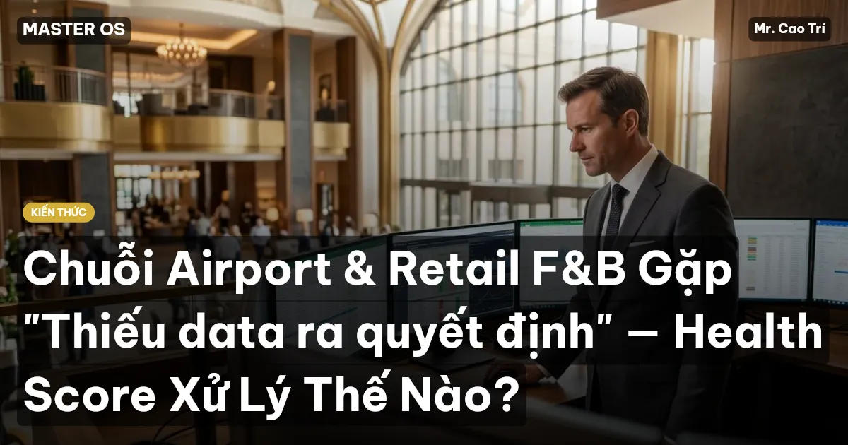 Chuỗi Airport & Retail F&B Gặp "Thiếu data ra quyết định" — Health Score Xử Lý Thế Nào?