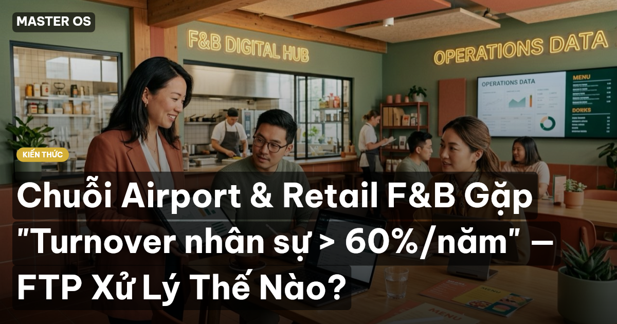 Chuỗi Airport & Retail F&B Gặp "Turnover nhân sự > 60%/năm" — FTP Xử Lý Thế Nào?