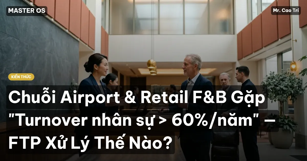 Chuỗi Airport & Retail F&B Gặp "Turnover nhân sự > 60%/năm" — FTP Xử Lý Thế Nào?