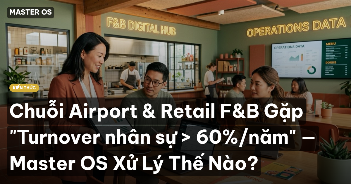 Chuỗi Airport & Retail F&B Gặp "Turnover nhân sự > 60%/năm" — Master OS Xử Lý Thế Nào?
