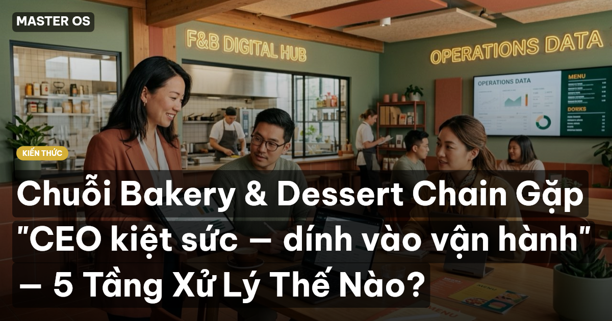 Chuỗi Bakery & Dessert Chain Gặp "CEO kiệt sức — dính vào vận hành" — 5 Tầng Xử Lý Thế Nào?