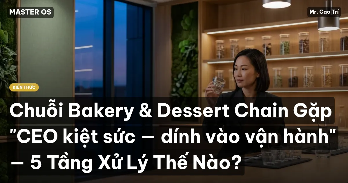 Chuỗi Bakery & Dessert Chain Gặp "CEO kiệt sức — dính vào vận hành" — 5 Tầng Xử Lý Thế Nào?