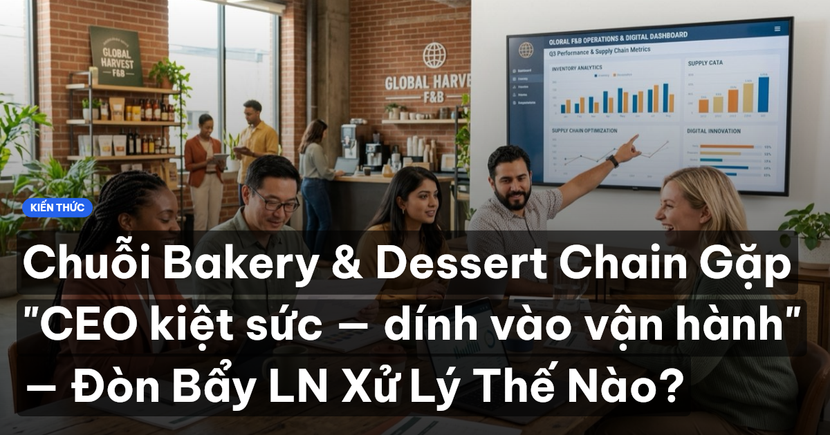 Chuỗi Bakery & Dessert Chain Gặp "CEO kiệt sức — dính vào vận hành" — Đòn Bẩy LN Xử Lý Thế Nào?
