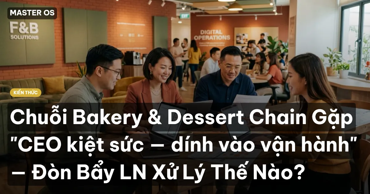 Chuỗi Bakery & Dessert Chain Gặp "CEO kiệt sức — dính vào vận hành" — Đòn Bẩy LN Xử Lý Thế Nào?