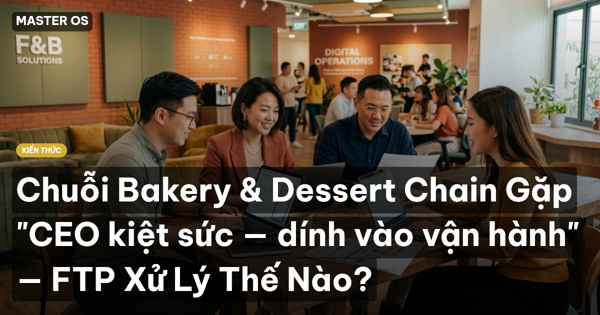Chuỗi Bakery & Dessert Chain Gặp "CEO kiệt sức — dính vào vận hành" — FTP Xử Lý Thế Nào?