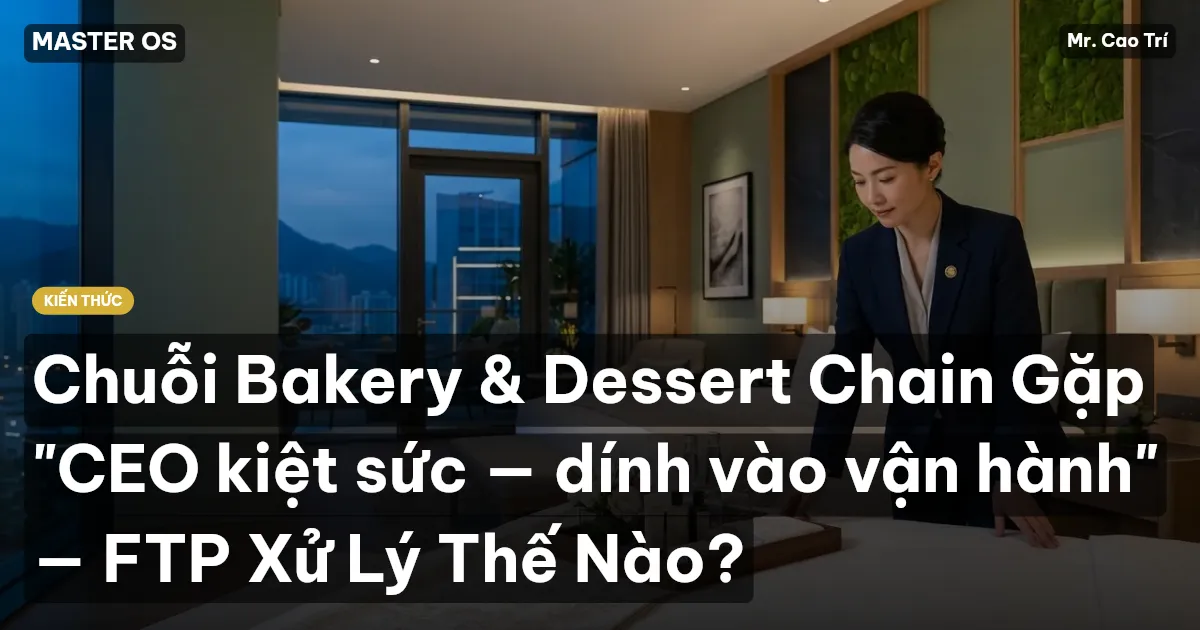 Chuỗi Bakery & Dessert Chain Gặp "CEO kiệt sức — dính vào vận hành" — FTP Xử Lý Thế Nào?