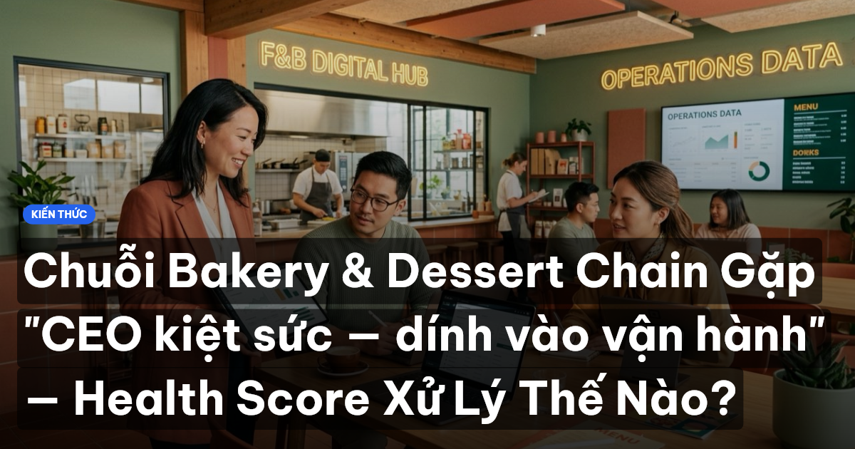 Chuỗi Bakery & Dessert Chain Gặp "CEO kiệt sức — dính vào vận hành" — Health Score Xử Lý Thế Nào?
