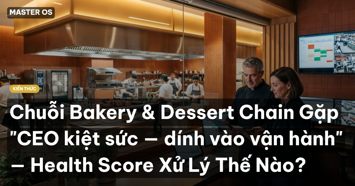 Chuỗi Bakery & Dessert Chain Gặp "CEO kiệt sức — dính vào vận hành" — Health Score Xử Lý Thế Nào?