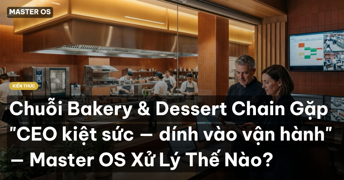 Chuỗi Bakery & Dessert Chain Gặp "CEO kiệt sức — dính vào vận hành" — Master OS Xử Lý Thế Nào?