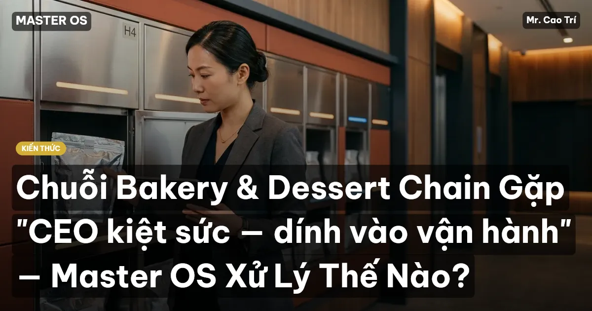 Chuỗi Bakery & Dessert Chain Gặp "CEO kiệt sức — dính vào vận hành" — Master OS Xử Lý Thế Nào?