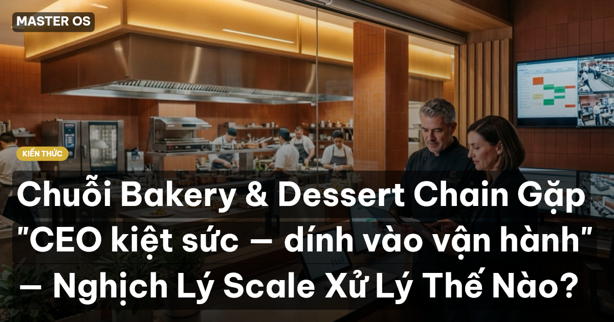 Chuỗi Bakery & Dessert Chain Gặp "CEO kiệt sức — dính vào vận hành" — Nghịch Lý Scale Xử Lý Thế Nào?