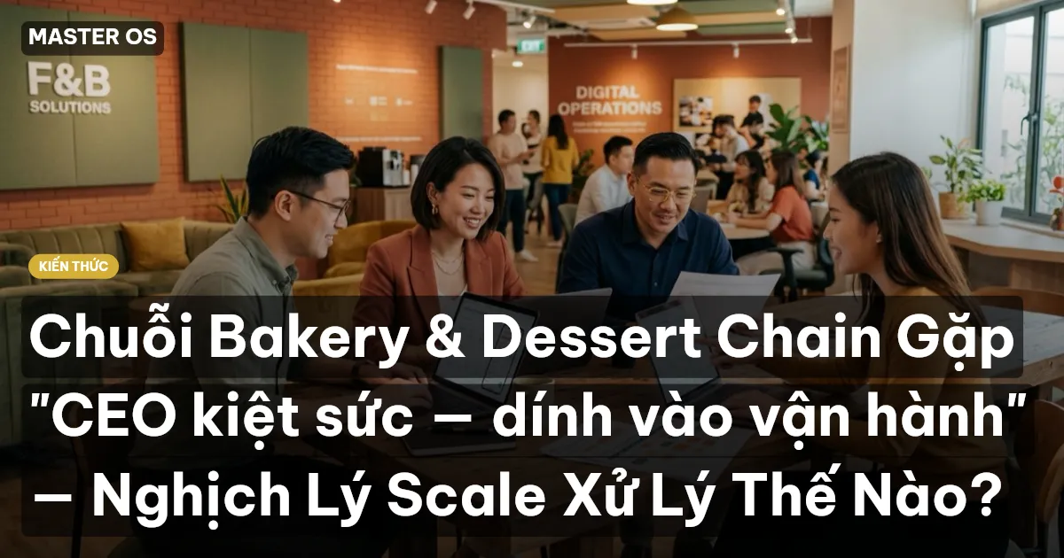 Chuỗi Bakery & Dessert Chain Gặp "CEO kiệt sức — dính vào vận hành" — Nghịch Lý Scale Xử Lý Thế Nào?