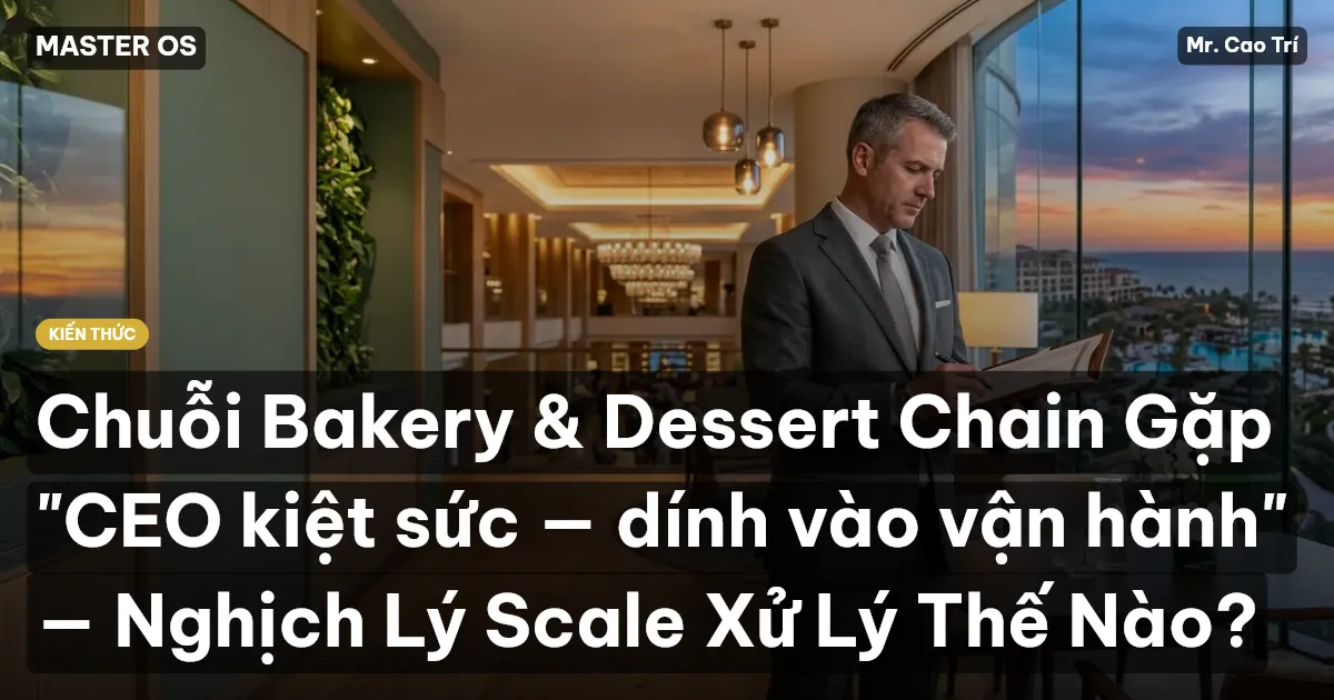 Chuỗi Bakery & Dessert Chain Gặp "CEO kiệt sức — dính vào vận hành" — Nghịch Lý Scale Xử Lý Thế Nào?