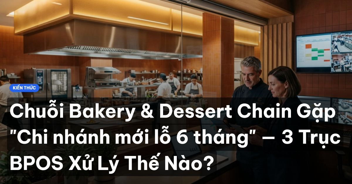 Chuỗi Bakery & Dessert Chain Gặp "Chi nhánh mới lỗ 6 tháng" — 3 Trục BPOS Xử Lý Thế Nào?