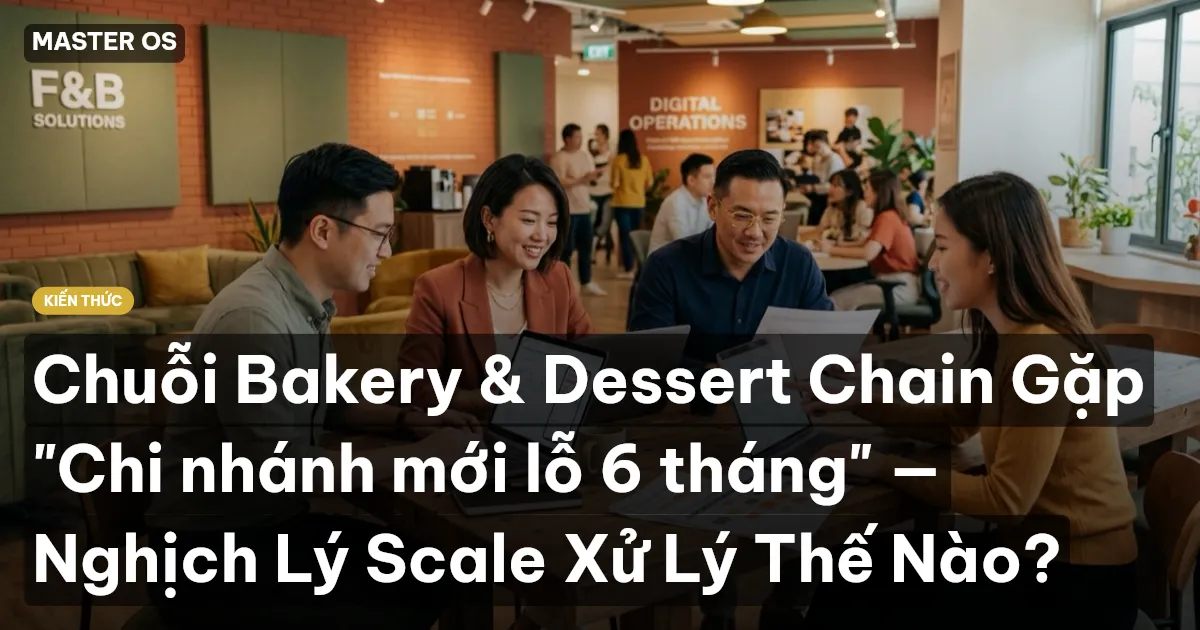 Chuỗi Bakery & Dessert Chain Gặp "Chi nhánh mới lỗ 6 tháng" — Nghịch Lý Scale Xử Lý Thế Nào?