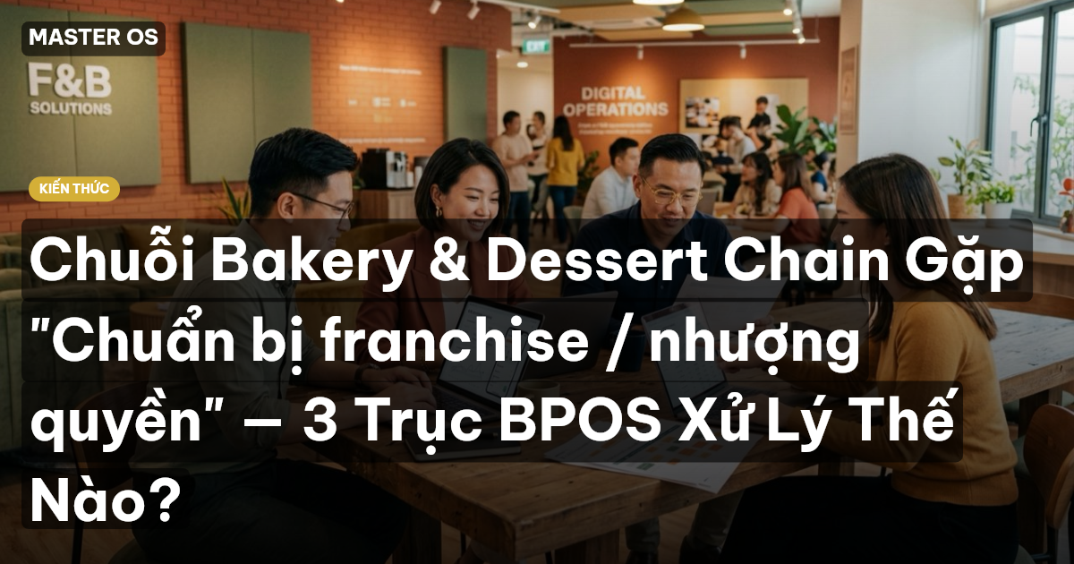 Chuỗi Bakery & Dessert Chain Gặp "Chuẩn bị franchise / nhượng quyền" — 3 Trục BPOS Xử Lý Thế Nào?