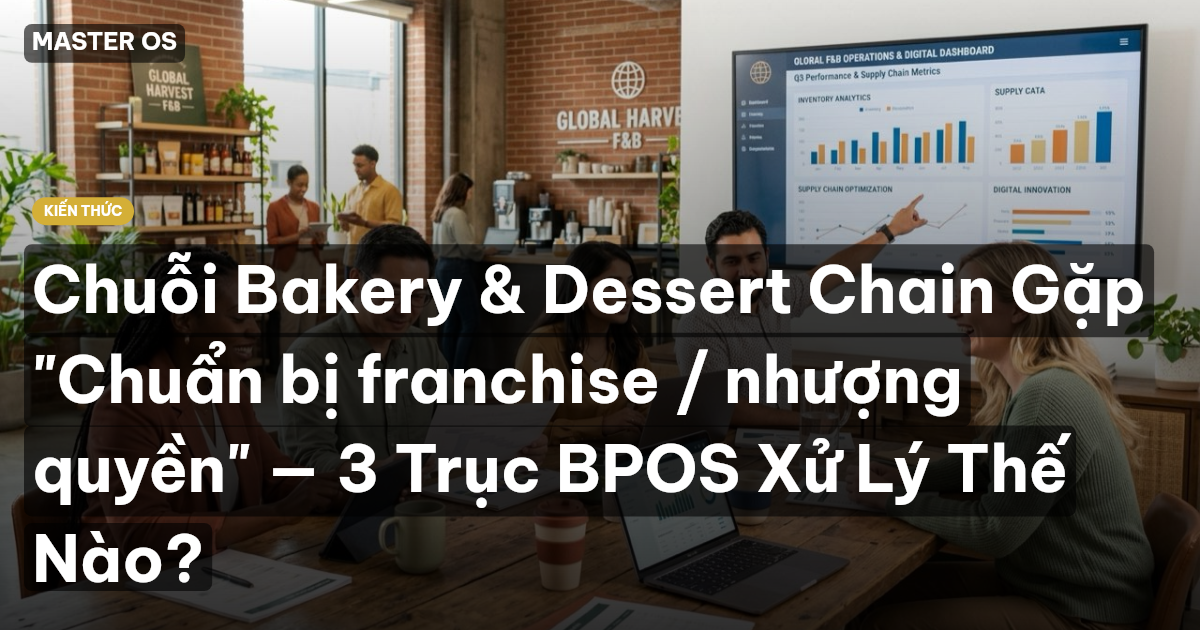 Chuỗi Bakery & Dessert Chain Gặp "Chuẩn bị franchise / nhượng quyền" — 3 Trục BPOS Xử Lý Thế Nào?