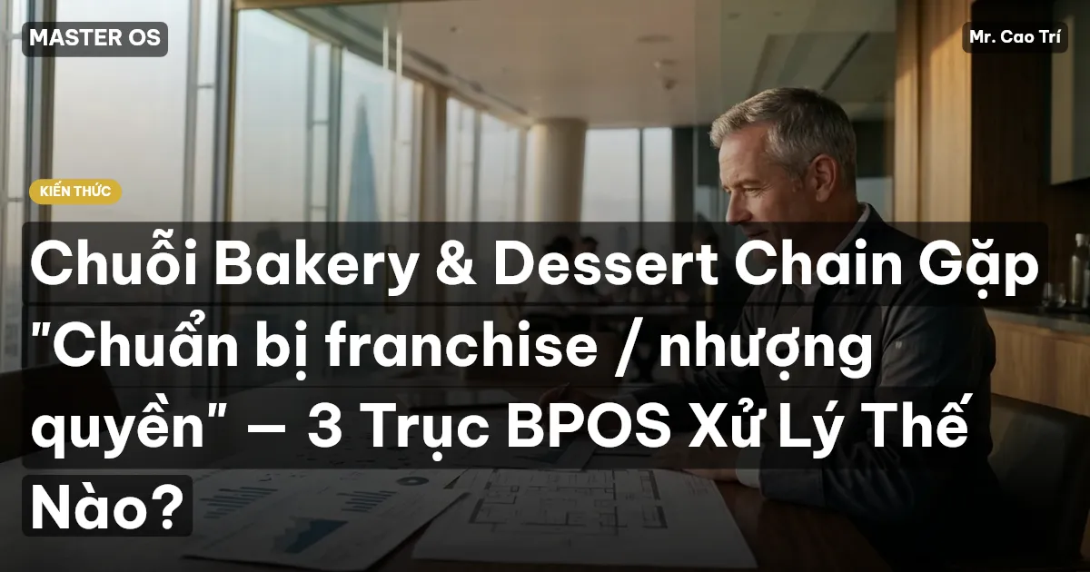 Chuỗi Bakery & Dessert Chain Gặp "Chuẩn bị franchise / nhượng quyền" — 3 Trục BPOS Xử Lý Thế Nào?