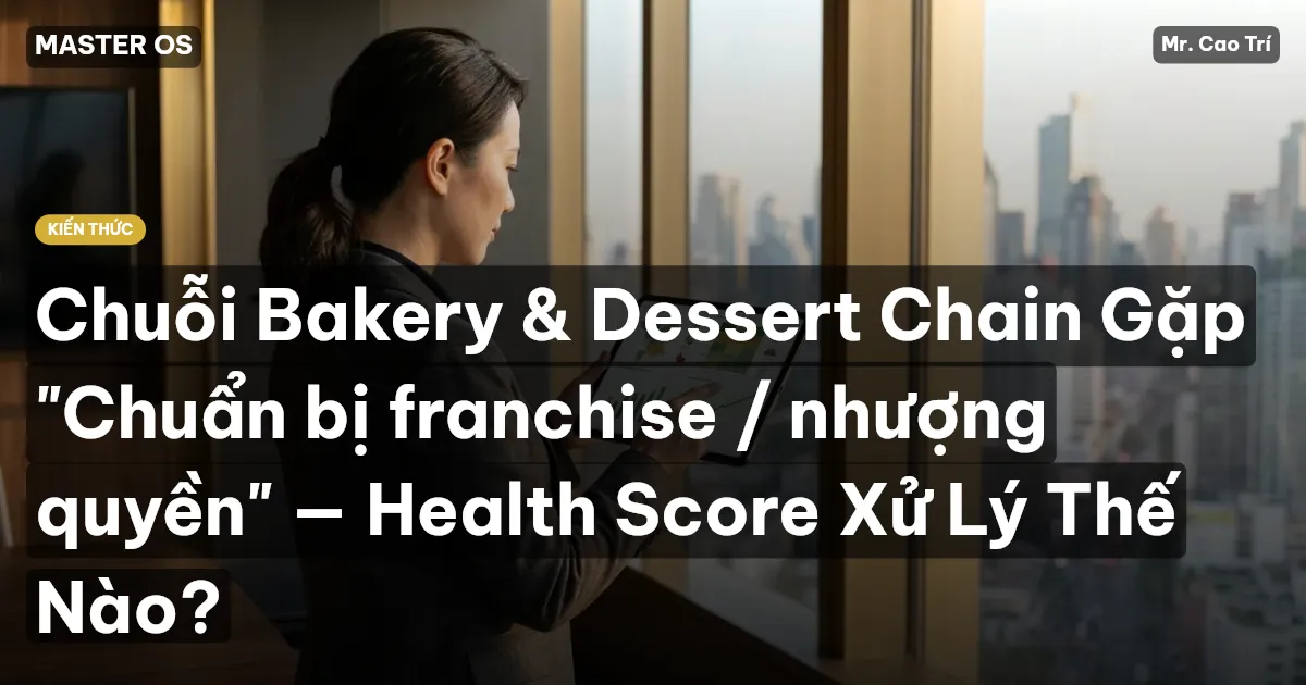Chuỗi Bakery & Dessert Chain Gặp "Chuẩn bị franchise / nhượng quyền" — Health Score Xử Lý Thế Nào?