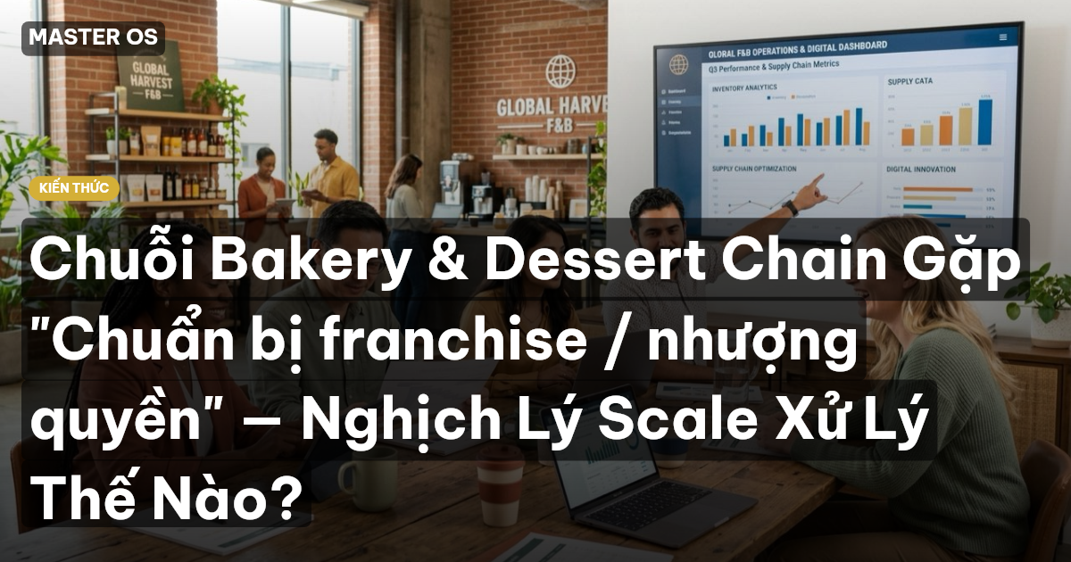 Chuỗi Bakery & Dessert Chain Gặp "Chuẩn bị franchise / nhượng quyền" — Nghịch Lý Scale Xử Lý Thế Nào?