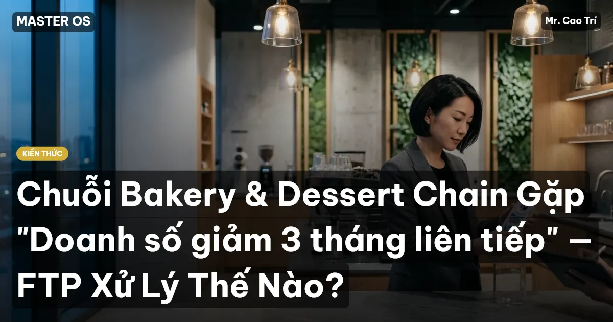 Chuỗi Bakery & Dessert Chain Gặp "Doanh số giảm 3 tháng liên tiếp" — FTP Xử Lý Thế Nào?