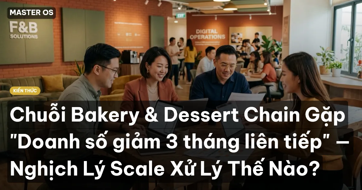 Chuỗi Bakery & Dessert Chain Gặp "Doanh số giảm 3 tháng liên tiếp" — Nghịch Lý Scale Xử Lý Thế Nào?