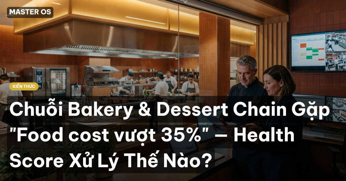 Chuỗi Bakery & Dessert Chain Gặp "Food cost vượt 35%" — Health Score Xử Lý Thế Nào?