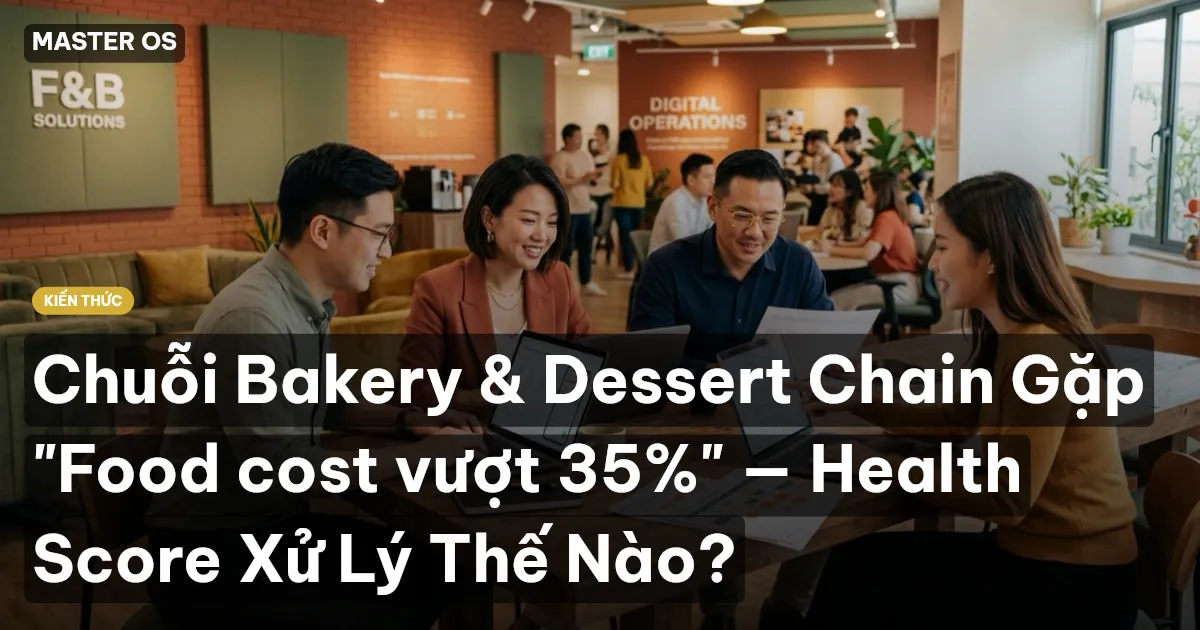 Chuỗi Bakery & Dessert Chain Gặp "Food cost vượt 35%" — Health Score Xử Lý Thế Nào?