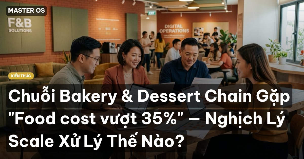 Chuỗi Bakery & Dessert Chain Gặp "Food cost vượt 35%" — Nghịch Lý Scale Xử Lý Thế Nào?