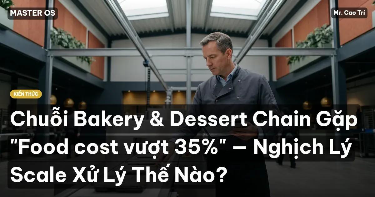 Chuỗi Bakery & Dessert Chain Gặp "Food cost vượt 35%" — Nghịch Lý Scale Xử Lý Thế Nào?