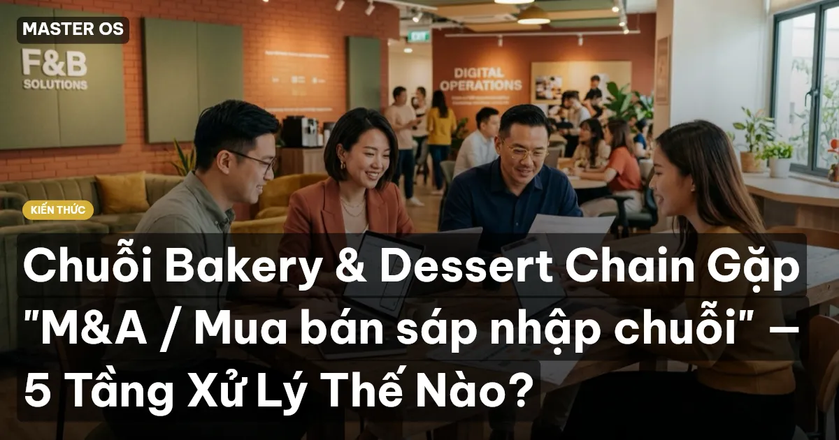 Chuỗi Bakery & Dessert Chain Gặp "M&A / Mua bán sáp nhập chuỗi" — 5 Tầng Xử Lý Thế Nào?