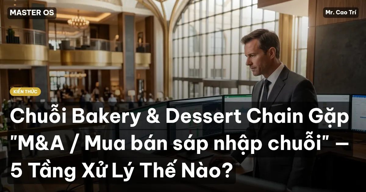 Chuỗi Bakery & Dessert Chain Gặp "M&A / Mua bán sáp nhập chuỗi" — 5 Tầng Xử Lý Thế Nào?