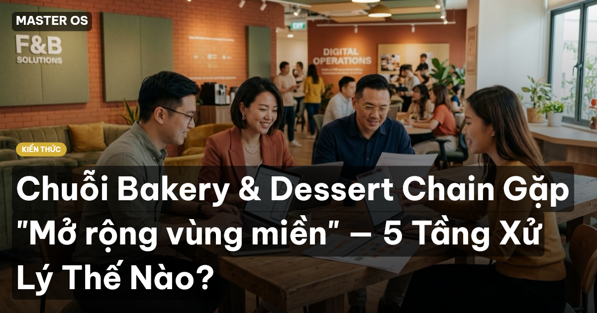 Chuỗi Bakery & Dessert Chain Gặp "Mở rộng vùng miền" — 5 Tầng Xử Lý Thế Nào?