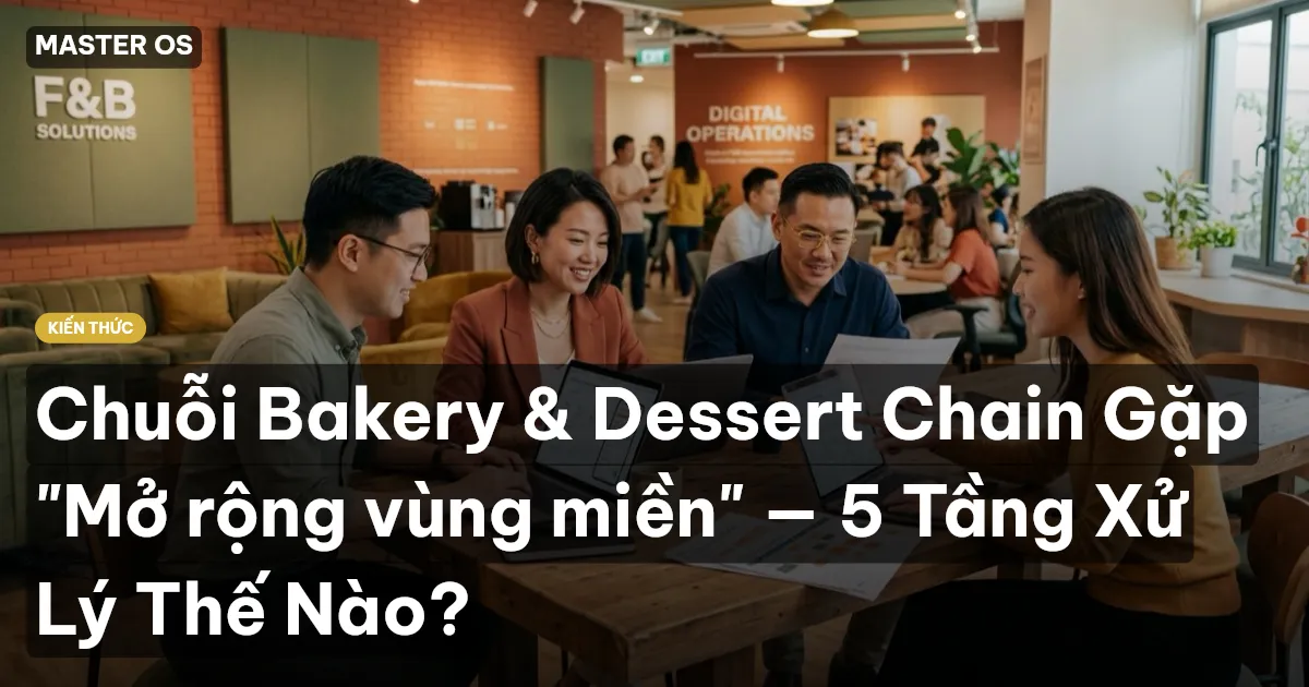 Chuỗi Bakery & Dessert Chain Gặp "Mở rộng vùng miền" — 5 Tầng Xử Lý Thế Nào?