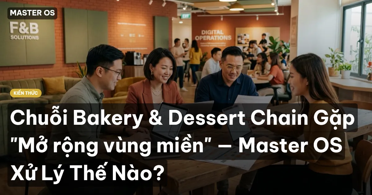 Chuỗi Bakery & Dessert Chain Gặp "Mở rộng vùng miền" — Master OS Xử Lý Thế Nào?
