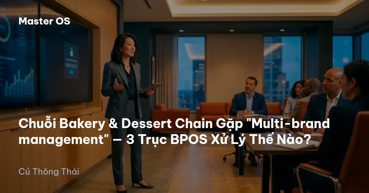 Chuỗi Bakery & Dessert Chain Gặp "Multi-brand management" — 3 Trục BPOS Xử Lý Thế Nào?