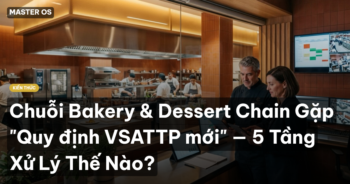 Chuỗi Bakery & Dessert Chain Gặp "Quy định VSATTP mới" — 5 Tầng Xử Lý Thế Nào?