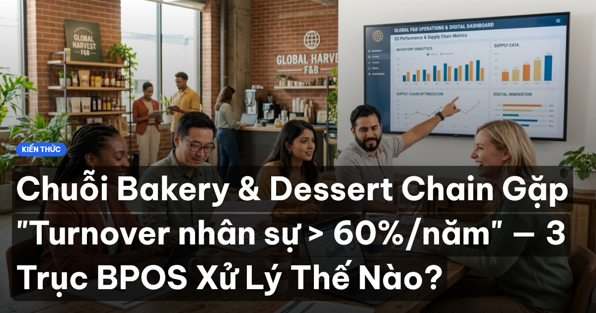Chuỗi Bakery & Dessert Chain Gặp "Turnover nhân sự > 60%/năm" — 3 Trục BPOS Xử Lý Thế Nào?