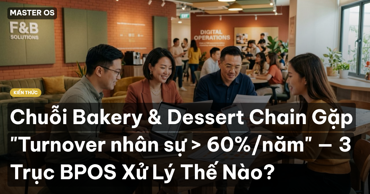 Chuỗi Bakery & Dessert Chain Gặp "Turnover nhân sự > 60%/năm" — 3 Trục BPOS Xử Lý Thế Nào?