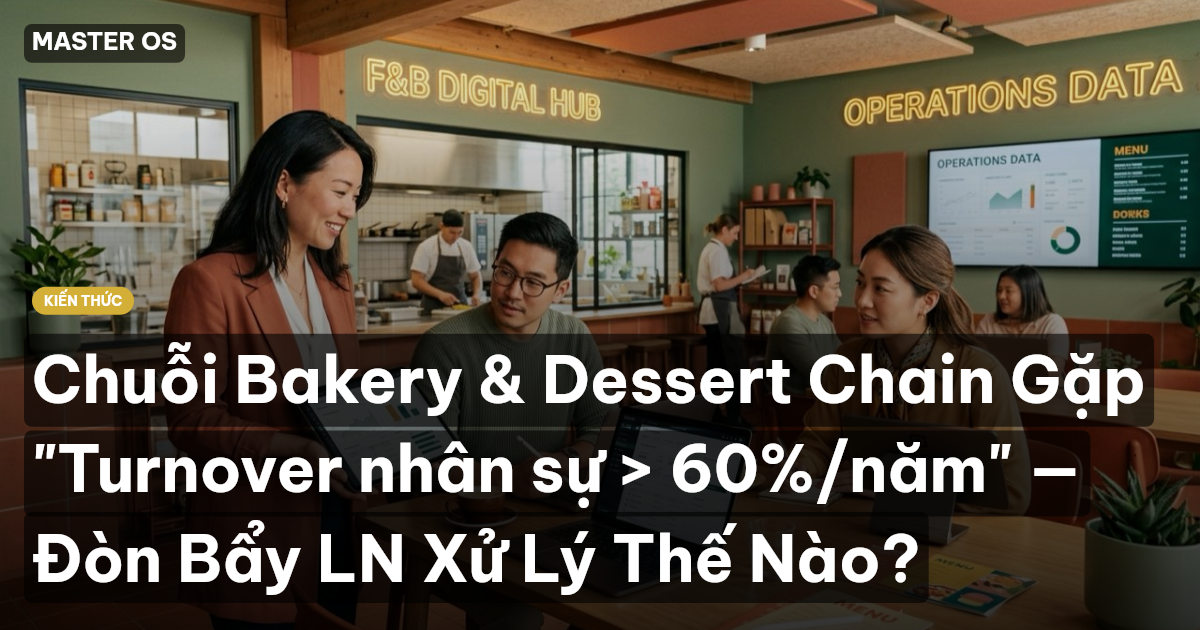 Chuỗi Bakery & Dessert Chain Gặp "Turnover nhân sự > 60%/năm" — Đòn Bẩy LN Xử Lý Thế Nào?