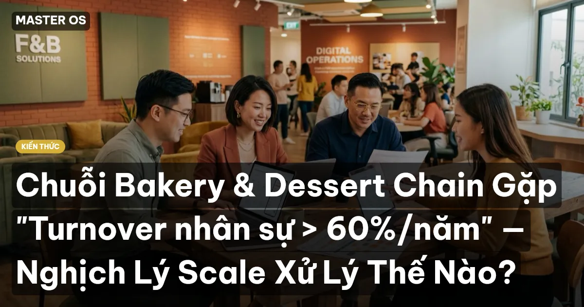 Chuỗi Bakery & Dessert Chain Gặp "Turnover nhân sự > 60%/năm" — Nghịch Lý Scale Xử Lý Thế Nào?