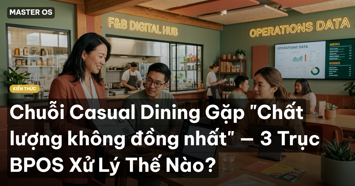 Chuỗi Casual Dining Gặp "Chất lượng không đồng nhất" — 3 Trục BPOS Xử Lý Thế Nào?