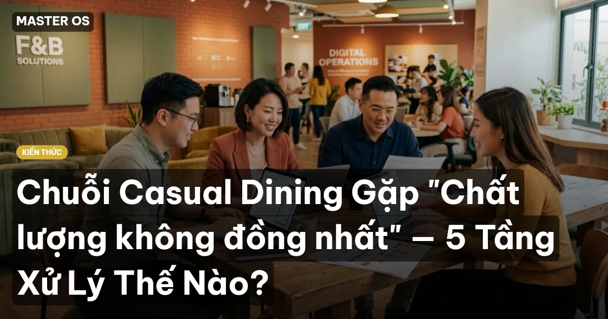Chuỗi Casual Dining Gặp "Chất lượng không đồng nhất" — 5 Tầng Xử Lý Thế Nào?
