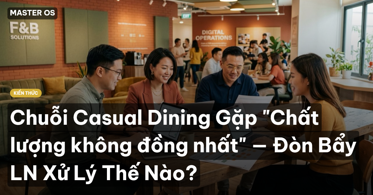 Chuỗi Casual Dining Gặp "Chất lượng không đồng nhất" — Đòn Bẩy LN Xử Lý Thế Nào?