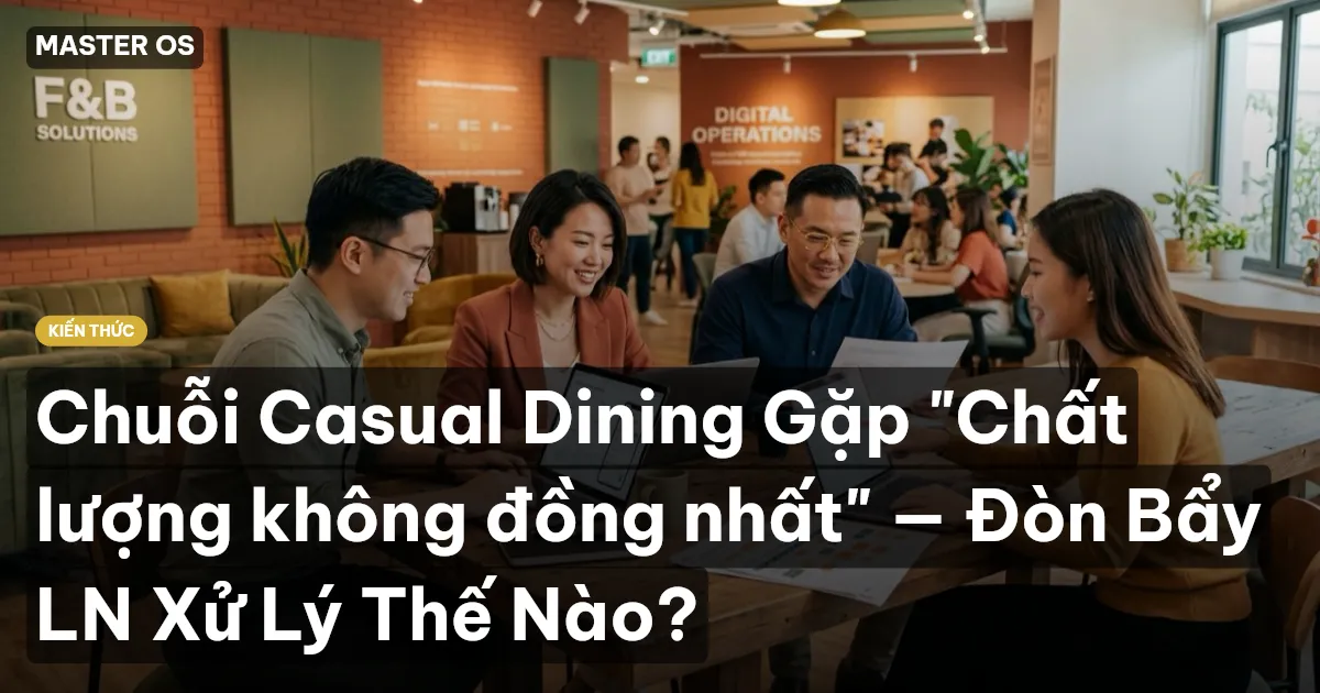 Chuỗi Casual Dining Gặp "Chất lượng không đồng nhất" — Đòn Bẩy LN Xử Lý Thế Nào?