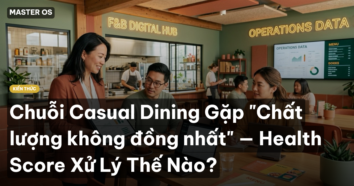 Chuỗi Casual Dining Gặp "Chất lượng không đồng nhất" — Health Score Xử Lý Thế Nào?