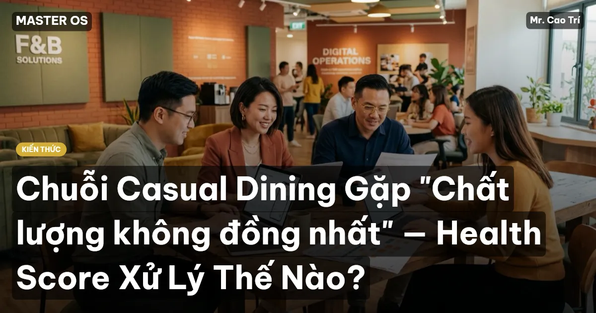 Chuỗi Casual Dining Gặp "Chất lượng không đồng nhất" — Health Score Xử Lý Thế Nào?
