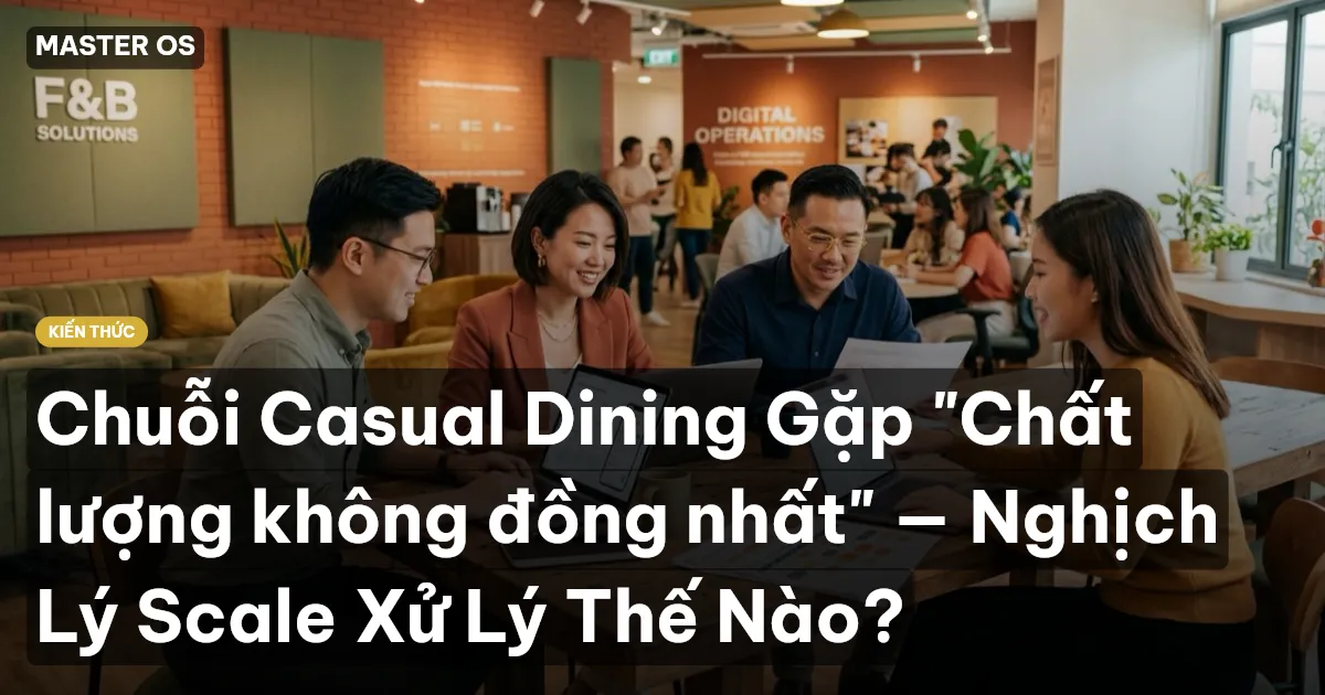 Chuỗi Casual Dining Gặp "Chất lượng không đồng nhất" — Nghịch Lý Scale Xử Lý Thế Nào?
