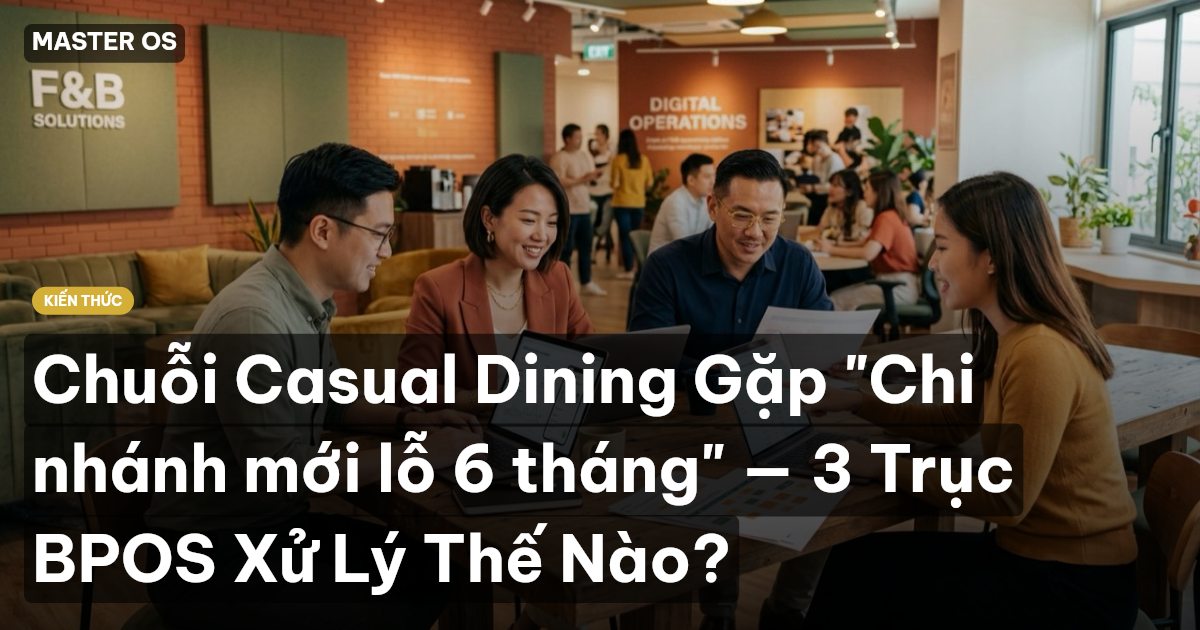 Chuỗi Casual Dining Gặp "Chi nhánh mới lỗ 6 tháng" — 3 Trục BPOS Xử Lý Thế Nào?