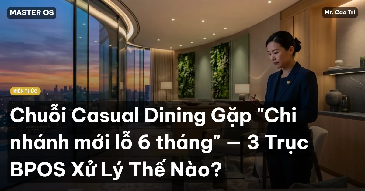 Chuỗi Casual Dining Gặp "Chi nhánh mới lỗ 6 tháng" — 3 Trục BPOS Xử Lý Thế Nào?